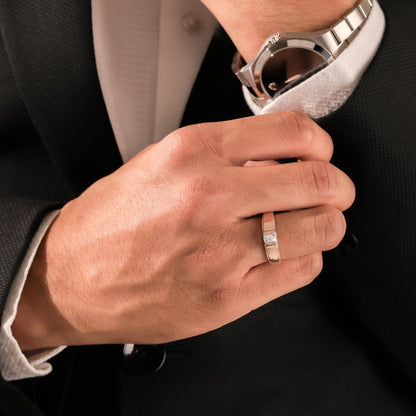 Classic Solitaire Round Mens Diamond Ring