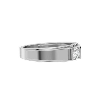 Classic Solitaire Round Mens Diamond Ring