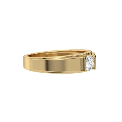 Classic Solitaire Round Mens Diamond Ring