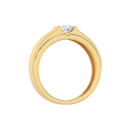 Classic Solitaire Round Mens Diamond Ring