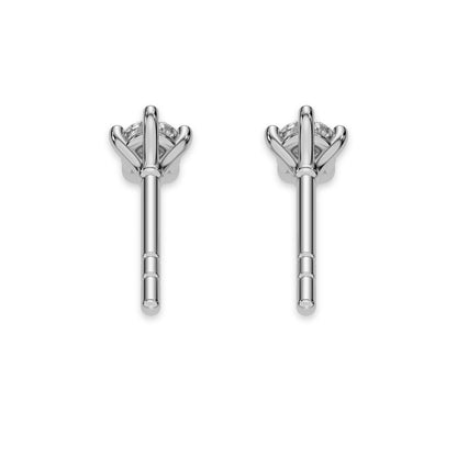 Dainty Round Diamond Stud Earrings 3.50 MM