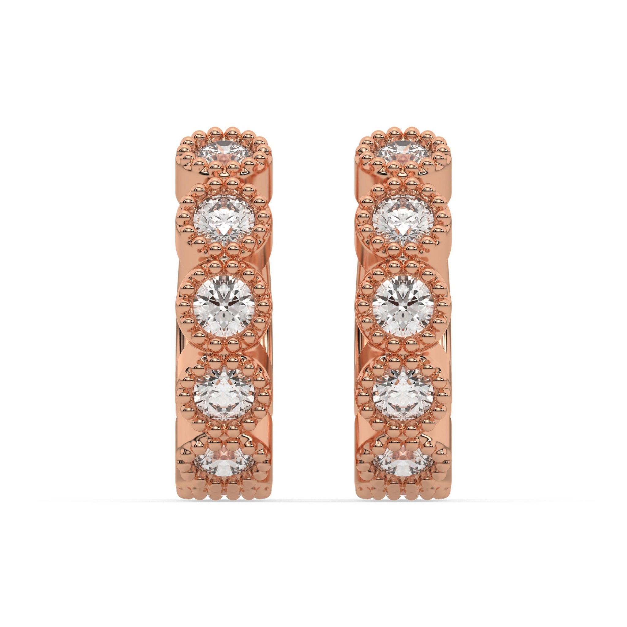 Small Round Huggie Hoop Earrings