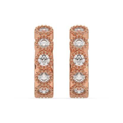 Small Round Huggie Hoop Earrings