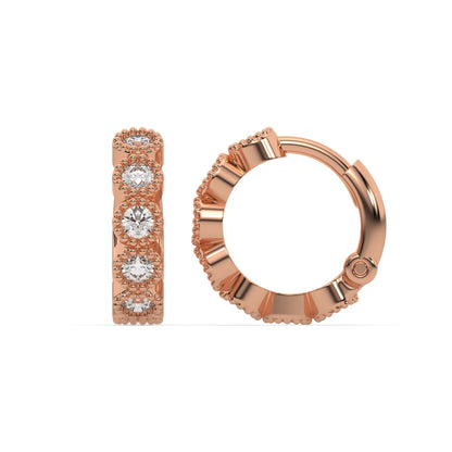 Small Round Huggie Hoop Earrings