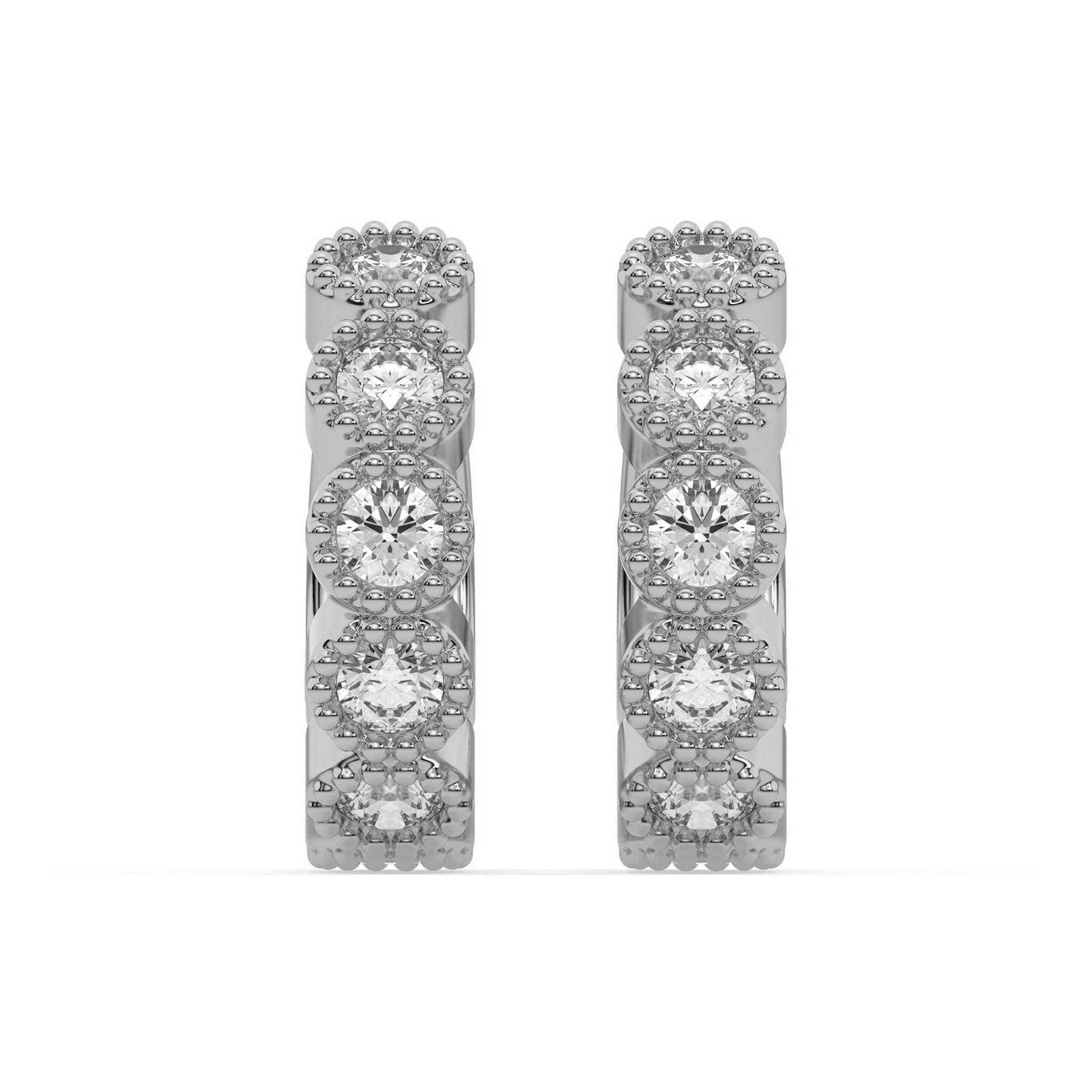 Small Round Huggie Hoop Earrings