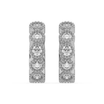 Small Round Huggie Hoop Earrings