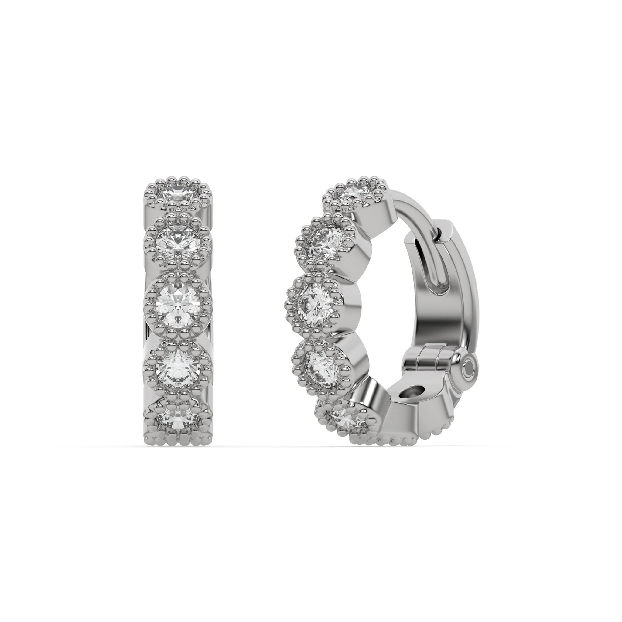 Small Round Huggie Hoop Earrings