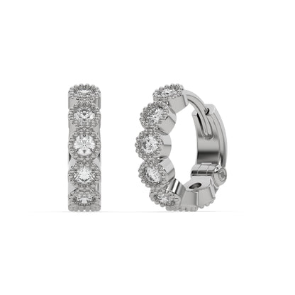 Small Round Huggie Hoop Earrings