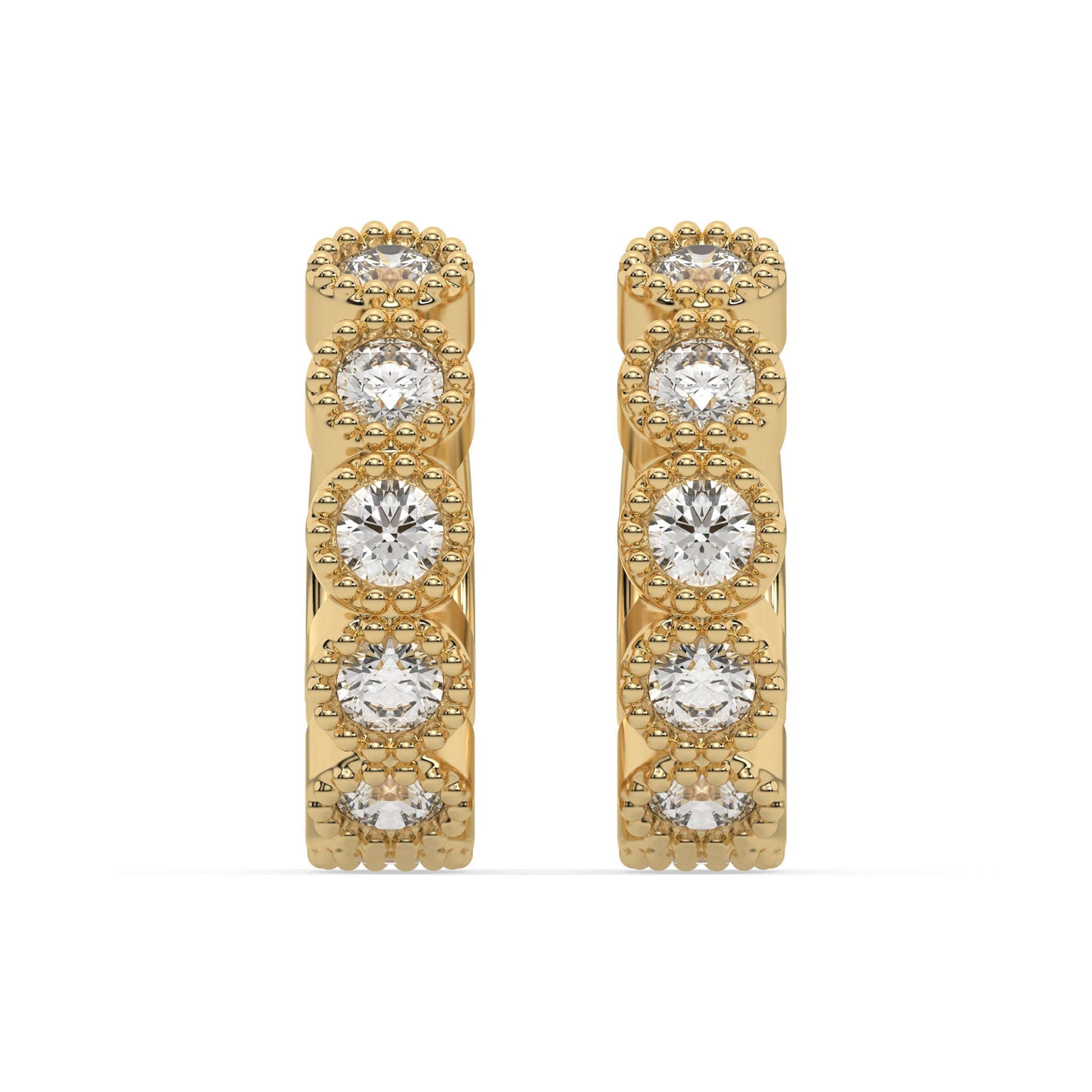 Small Round Huggie Hoop Earrings