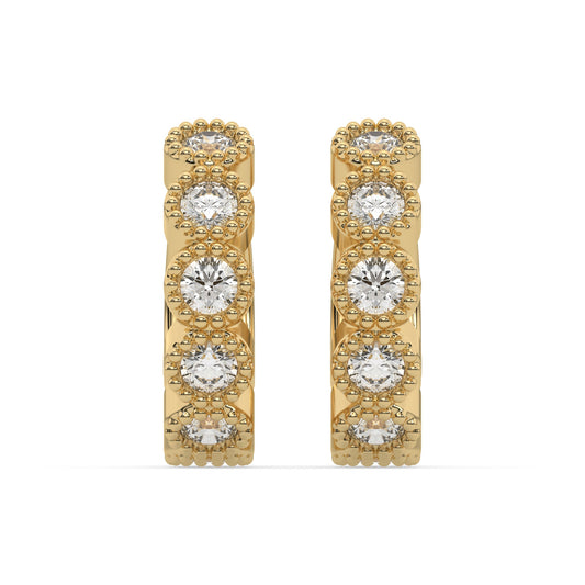 Small Round Huggie Hoop Earrings