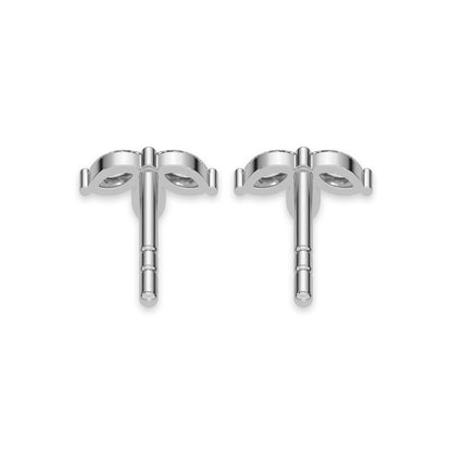 Tiny Trio Diamond Stud Push Back Earrings