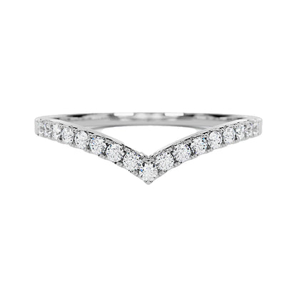 Classic V Curved Lab Diamond Bands