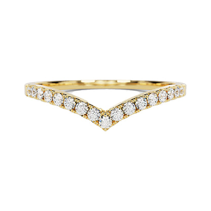 Classic V Curved Lab Diamond Bands