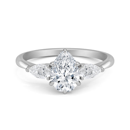 Pear Shaped Three Diamond Ring
