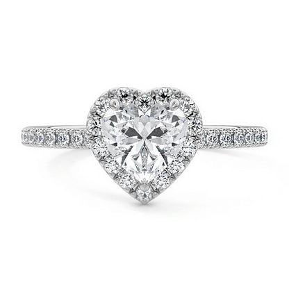 Heart Shape Halo Promise Ring