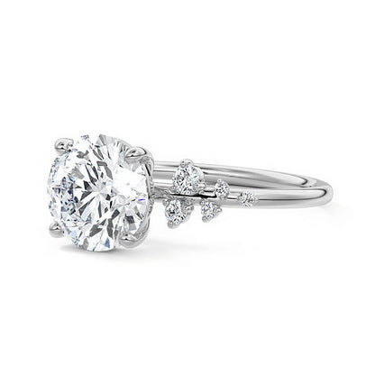 Snowdrift Round Cluster Lab Diamond Ring