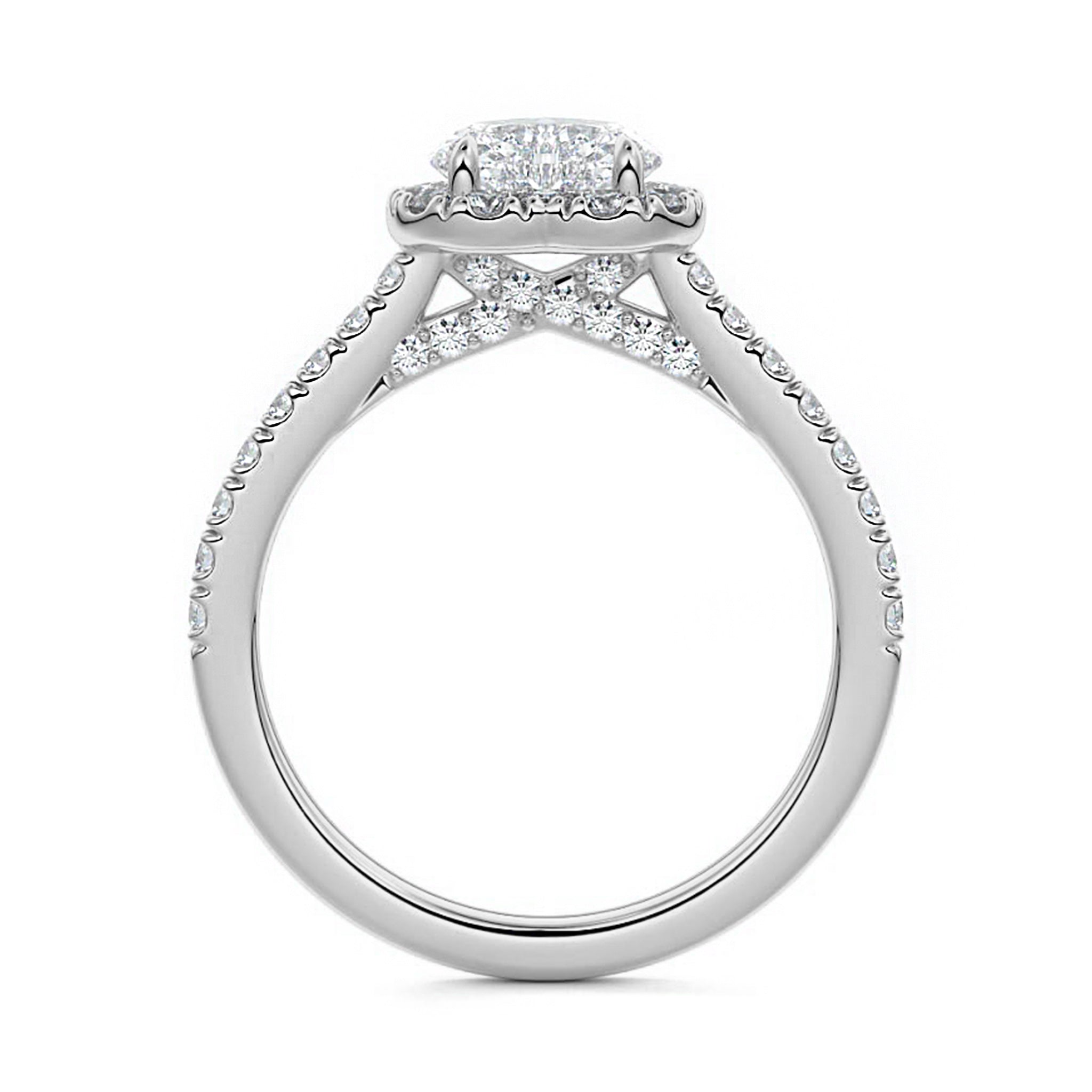 Heart Shape Halo Promise Ring