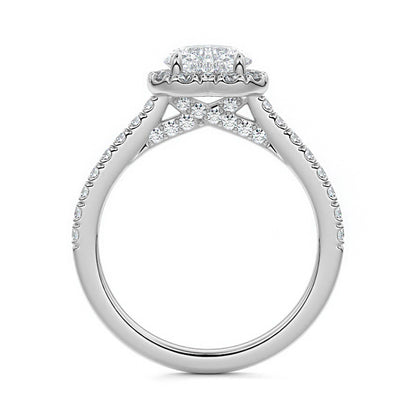 Heart Shape Halo Promise Ring
