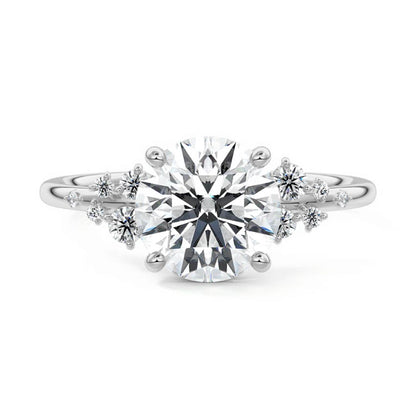 Snowdrift Round Cluster Lab Diamond Ring