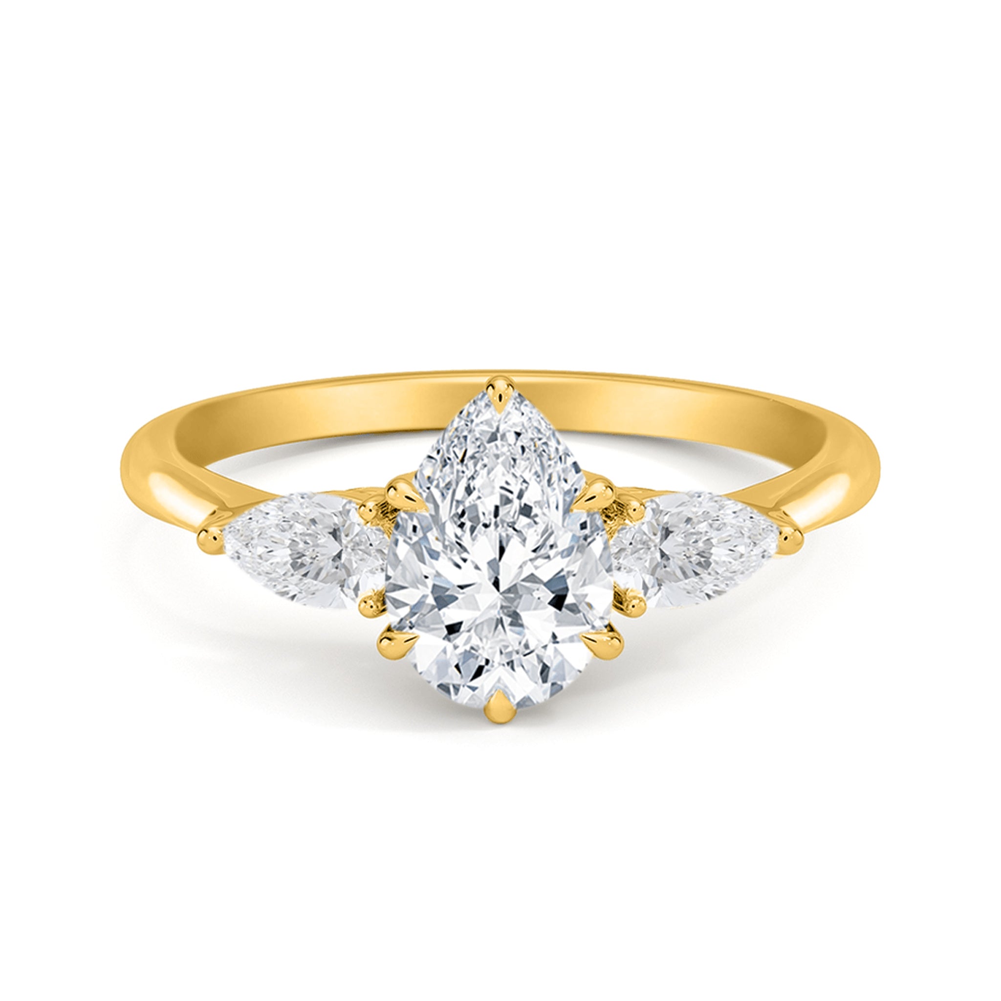 Pear Shaped Three Diamond Ring
