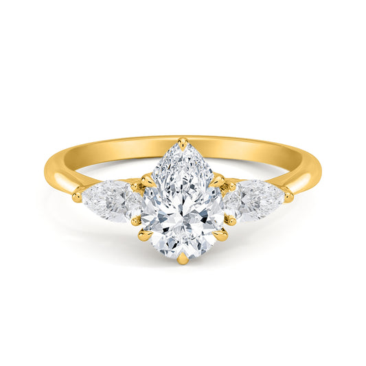Pear Shaped Three Diamond Ring