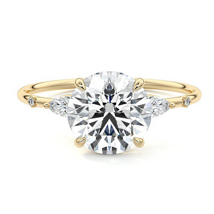 Round Diamond Three Stone Ring