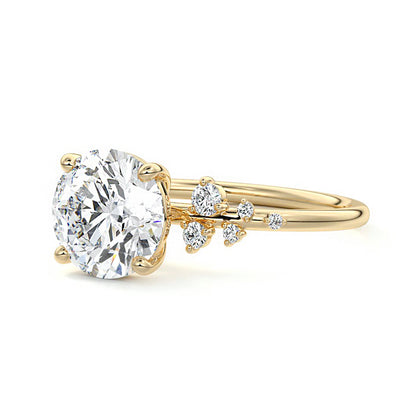 Snowdrift Round Cluster Lab Diamond Ring