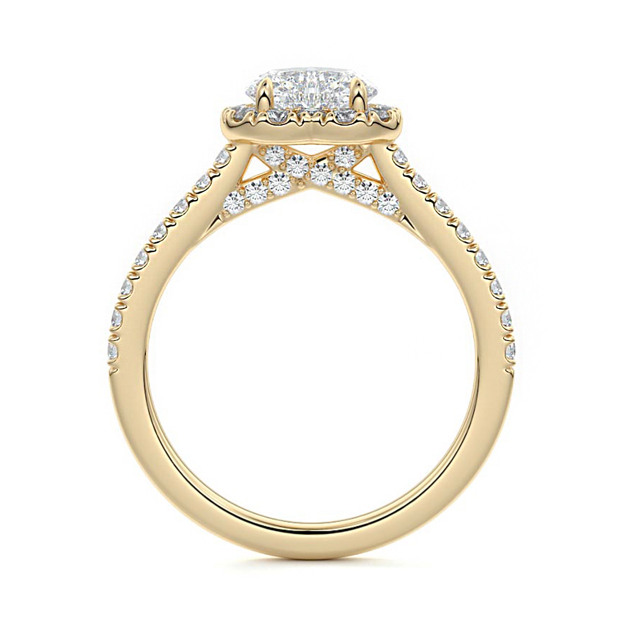 Heart Shape Halo Promise Ring