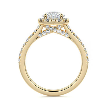 Heart Shape Halo Promise Ring