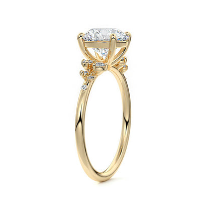 Snowdrift Round Cluster Lab Diamond Ring