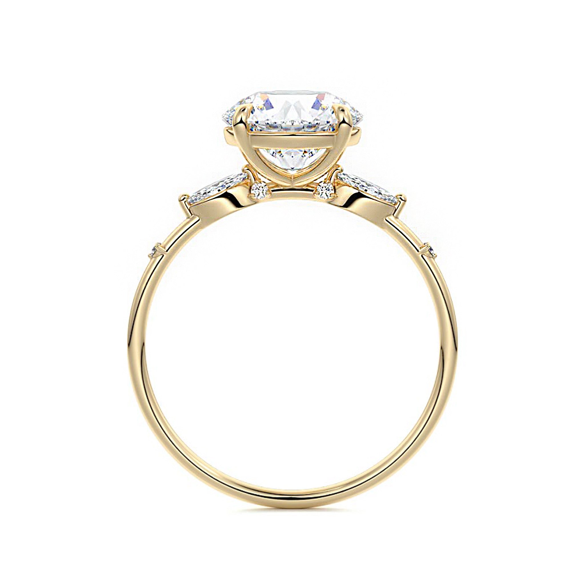 Round Diamond Three Stone Ring