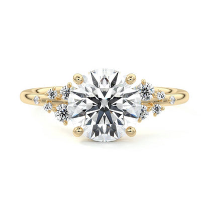 Snowdrift Round Cluster Lab Diamond Ring